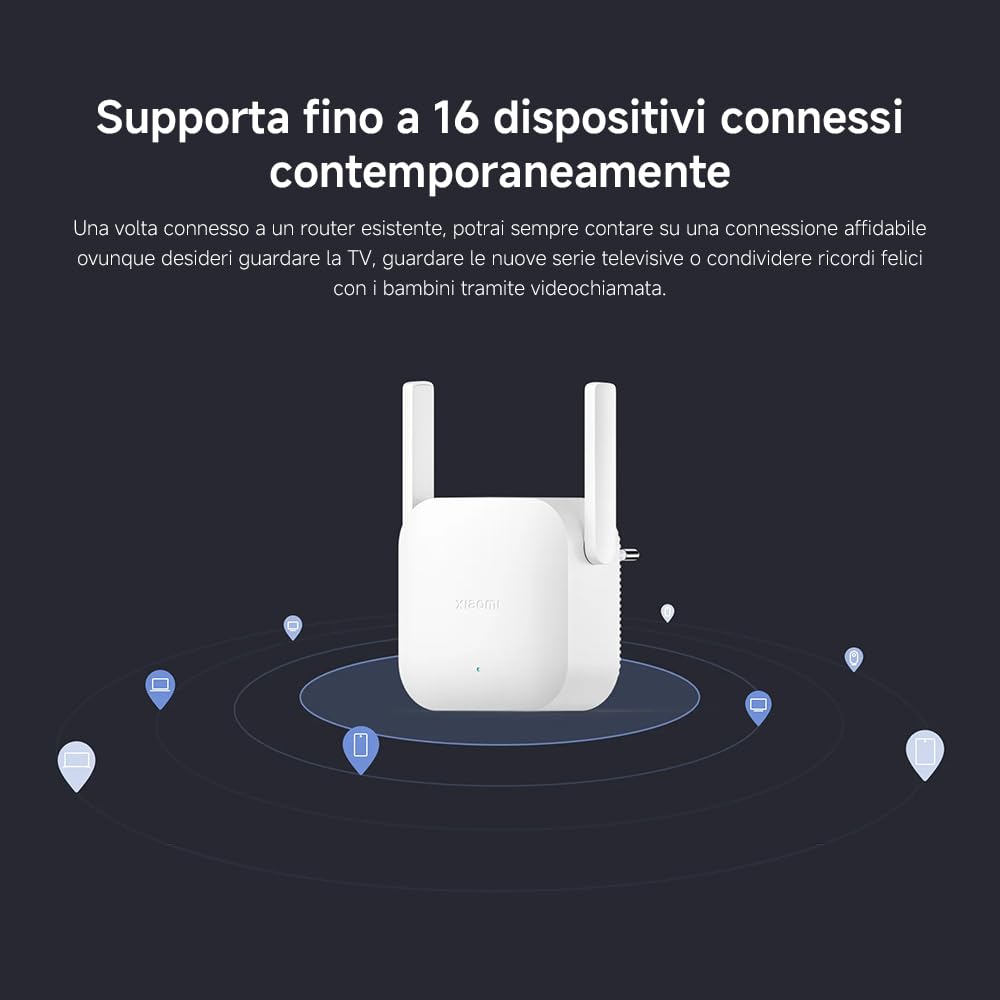 Ripetitore WiFi N300 Lazy Pro - Estensore Di Segnale Per Casa Ed Esterno - Nero