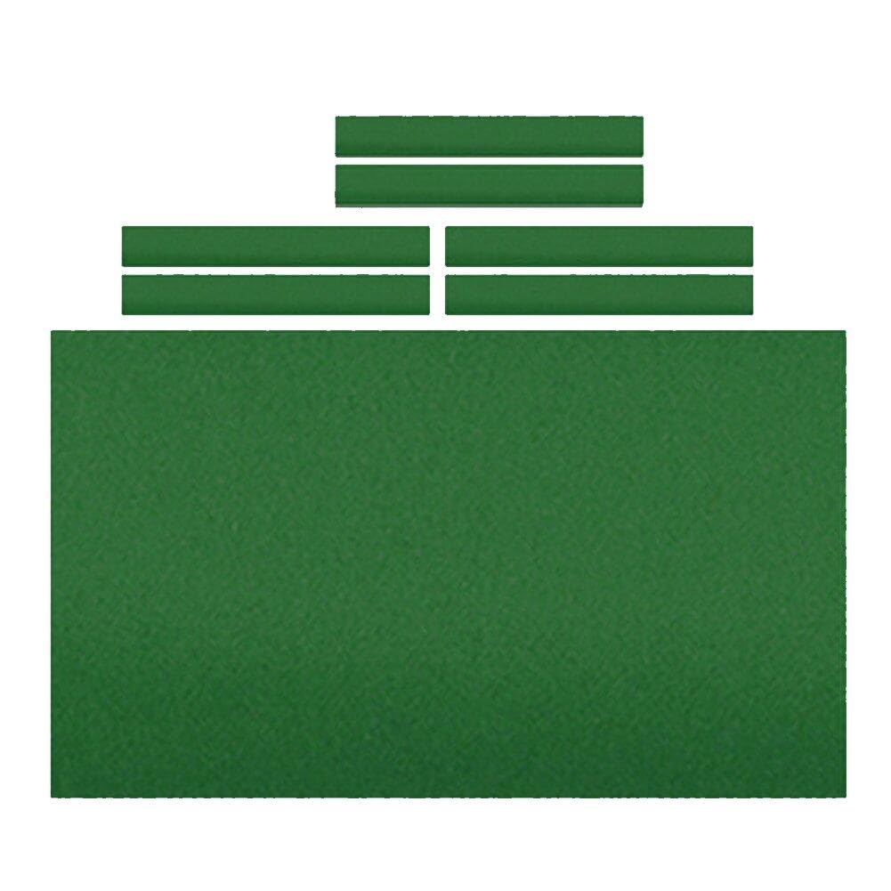 1set 9ft Biliardo Tovaglia Biliardo con Strisce di Cuscino Panno Biliardo in Feltro Premium Copertura per Tavolo Biliardo Panno Biliardo in Feltro Set