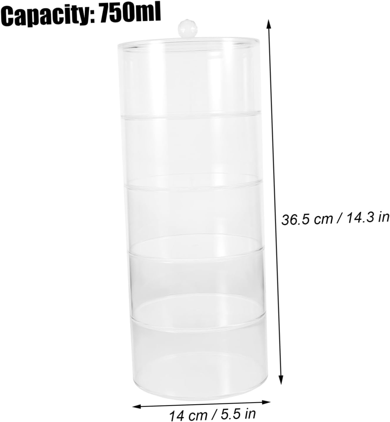 Acrylic Multi-level Organizer Box for Capsules Jewelry Watches and Accessories Stackable Storage Lid Transparent Design for Easy Visibility and Dust