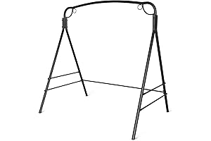 VINGLI - Patio Swing with Stand, Metal Porch Swing Stand, Heavy Duty...