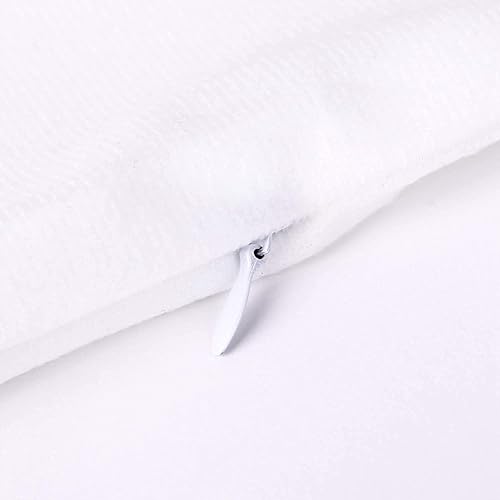 Miniatura 3 de Skully Juego de 2 fundas de almohada decorativas de felpa cuadrada azul marino francés jacquard a rayas con cremallera oculta para el hogar, funda