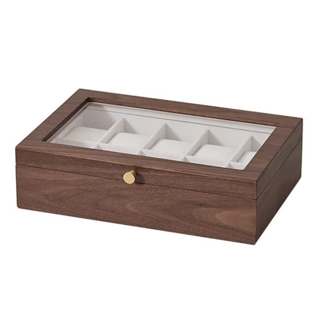 ANVLOJRIH KYUSAR Watch Box Watch Organizer Watch Storage Box 10 Slot Watch Box Watch Case Display Organizer Boxes Jewelry Watches Case Men Watch Organizer Watch Case Watch Holder
