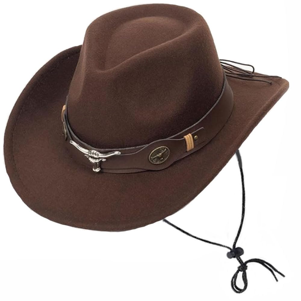 Cowboy Hat Felt Fedora Hat Womens Western Cowboy Hat Wide Brim Hat Classic Hat Western Shapeable Durable Cowgirl Men Women Wool Felt Fedora Jazz Hat Lightweight Shapeable Outdoor Hat