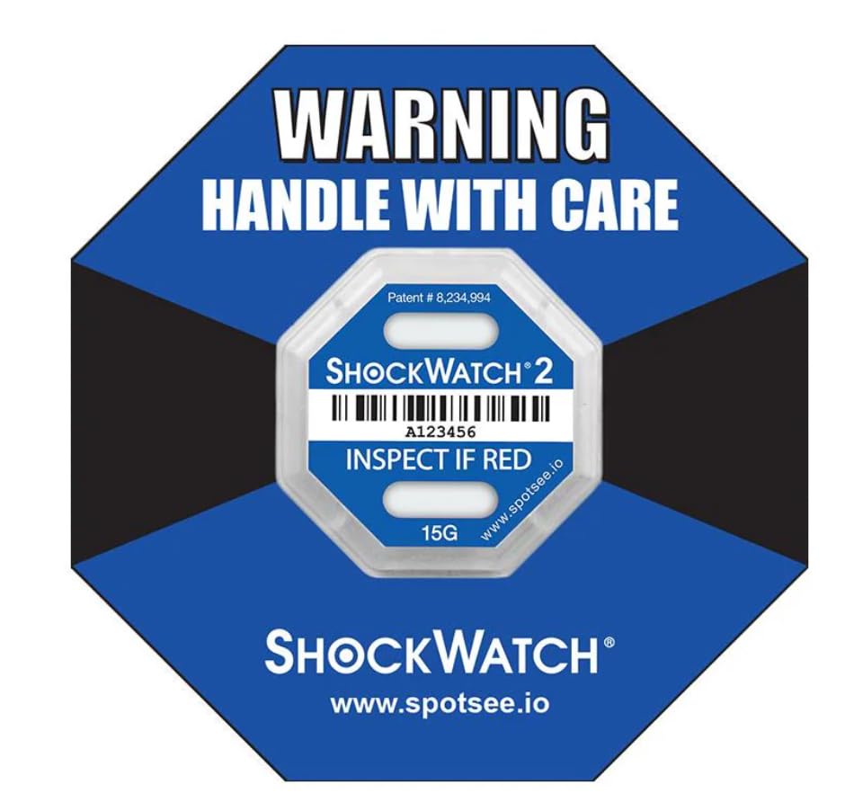 Módulos de sensores con múltiples funciones ShockWatch 2-15G - Serialized, includes framing label - SKU 47000K