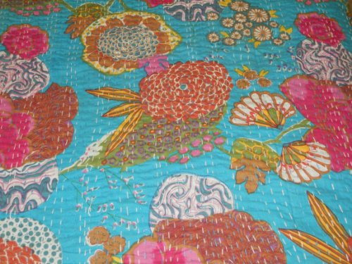 Kanthaa Comforter Set Twin Quilt Bedding (Blue) #TOP2