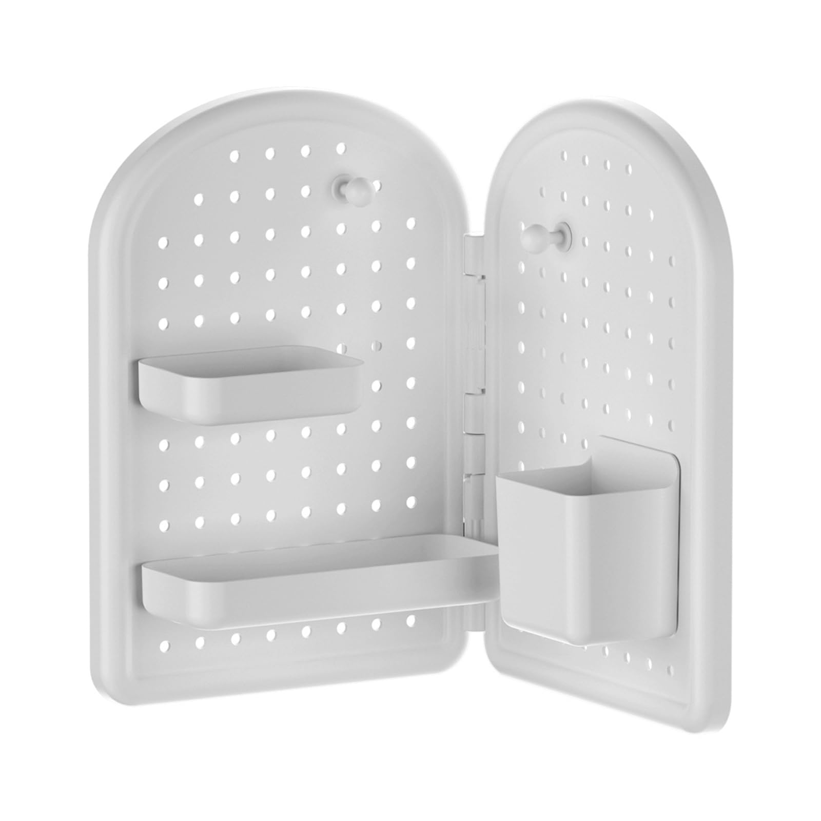 Jazuaiao Wall-Mounted Pegboard Shelf, Space-Saving Corner for Home Desks & Workspaces Pegboard Storage Systems