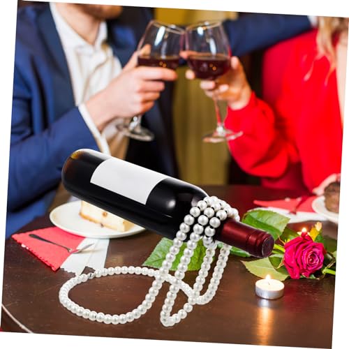 Soporte creativo para botellas de vino flotante de hierro blanco miniatura 6