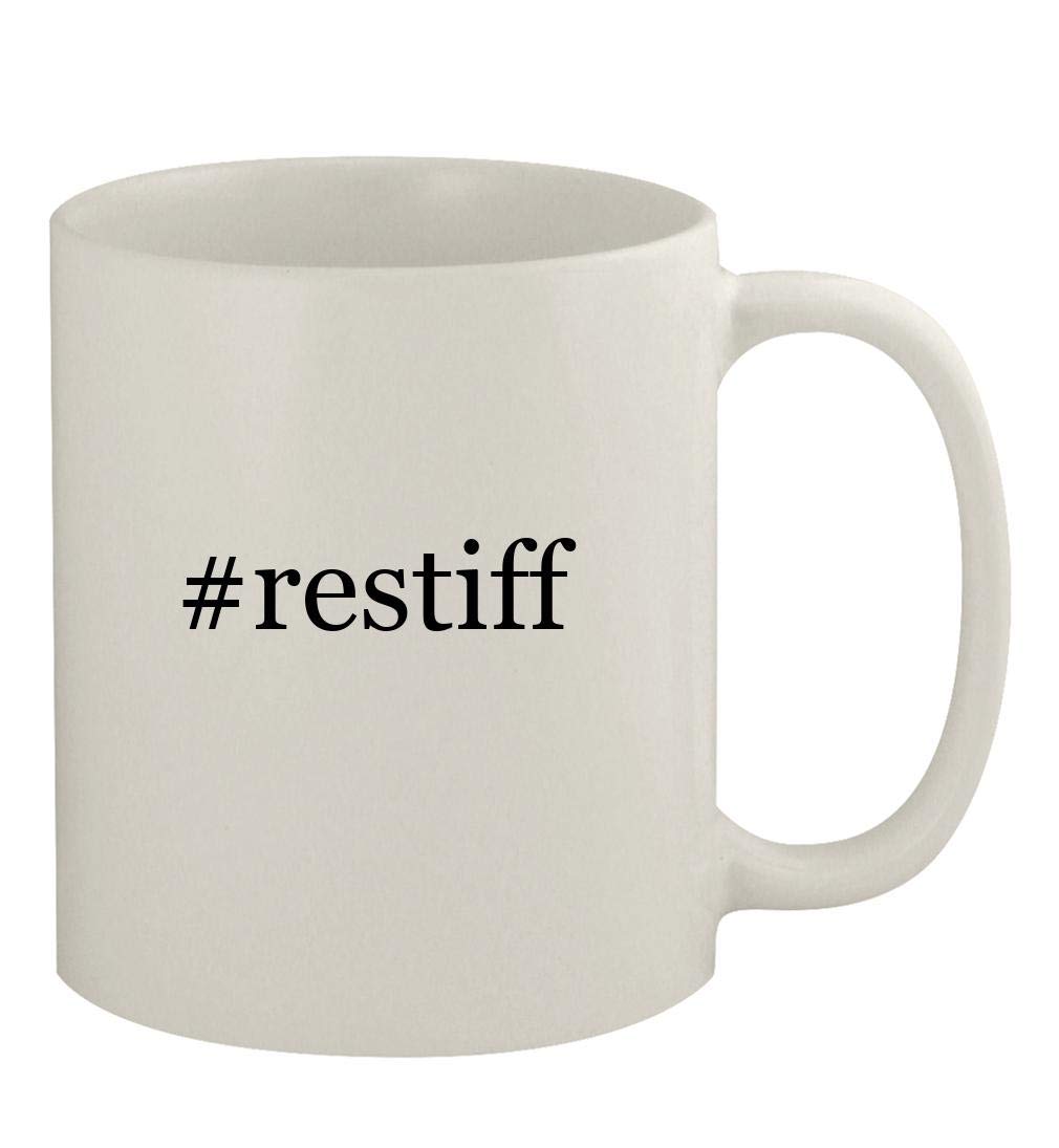 #restiff - 11oz Ceramic White Coffee Mug, White