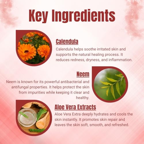 Image of Omeo Calendula Face Wash 100ml | Anti Acne & Oil Control Face Wash for Normal to Oily Skin | With Calendula, Neem Seed, Aloe Vera & Berberis | Gentle Daily Cleanser for Men & Women | Dermatologically Tested, Paraben & Cruelty Free