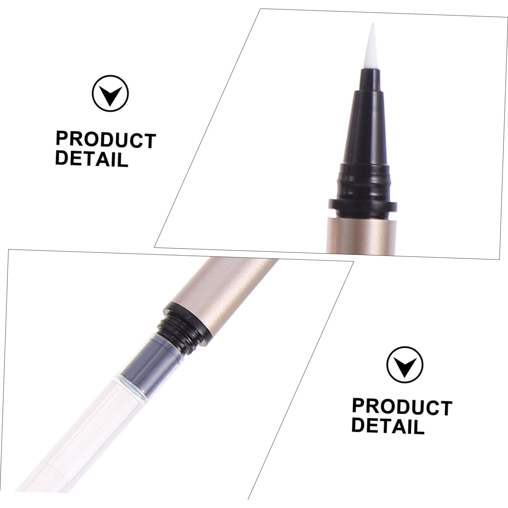 Alipis 5 Tubos Delineadores de Ojos Recargables para Almacenar y Rellenar de 1ml Pack de 5 Piezas en Plástico Dorado Adecuado para Mercados y Minoristas Cosméticos