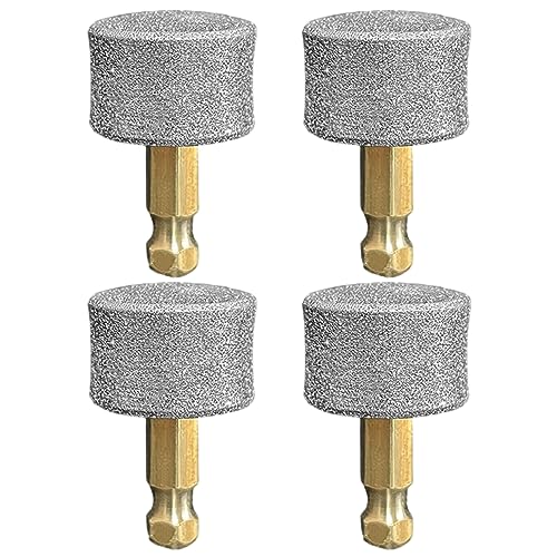 HOUSEEN Dog Nail Grinder Replacement Head, 4 Pack Pet Nail Grinder Diamond Tip Replacement Professional Dog Claw Smoothing Grinder Bits, Safe and Painless Replaceable Diamond Nail Grinder Tips