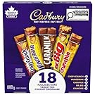 CADBURY 18 Full size Chocolatey Candy Bars, Variety Pack, Wunderbar, Caramilk, Mr. Big, Crunchie, Crispy Crunch, Gift Pack, 880 g