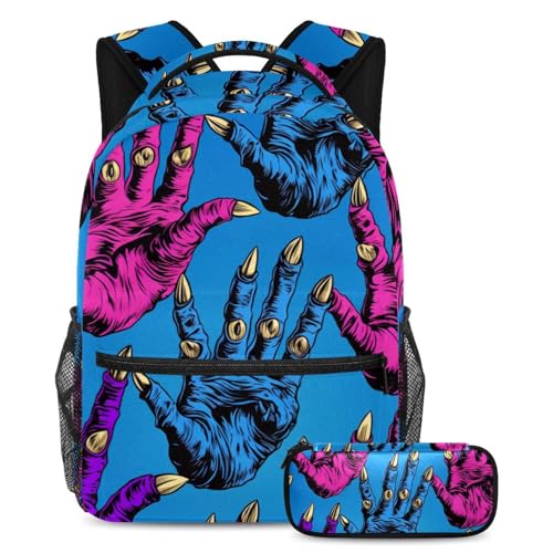 Grand sac à dos Monster Paw Pop Art pour stimuler la créativité de votre enfant à l'école