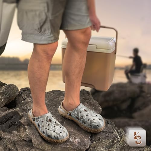 Image of KEMISANT Cushioned Clogs Mules for Men Garden Beach Water Fun-Lightweight | EVA Cushioned Footbed| Arch Support | Slip-resistant | Unisex
