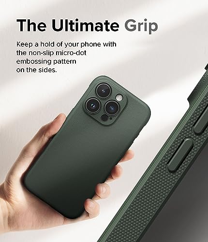 Image of Ringke Onyx Compatible with iPhone 15 Pro Case Cover Rugged Flexible Durable Anti-Slip TPU Protection Shockproof iPhone 15 Pro Back Cover - Dark Green