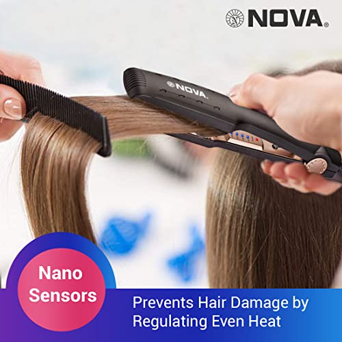 Nova NHS 901 Temperature Control Hair Straightner for Women (Black) - Image 3