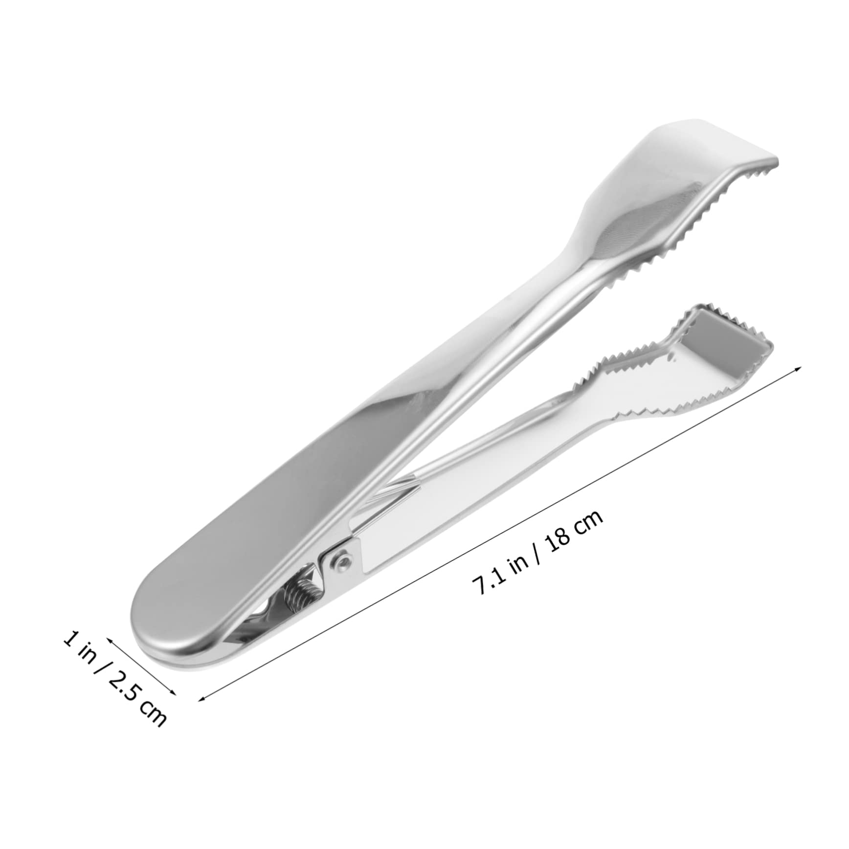 1pc Stainless Steel Ice Clip with Teeth Multifunctional Food Tongs for Ice Cubes Sugar Cubes and More for Bars Restaurants and Shops Lightweight and Easy to Use