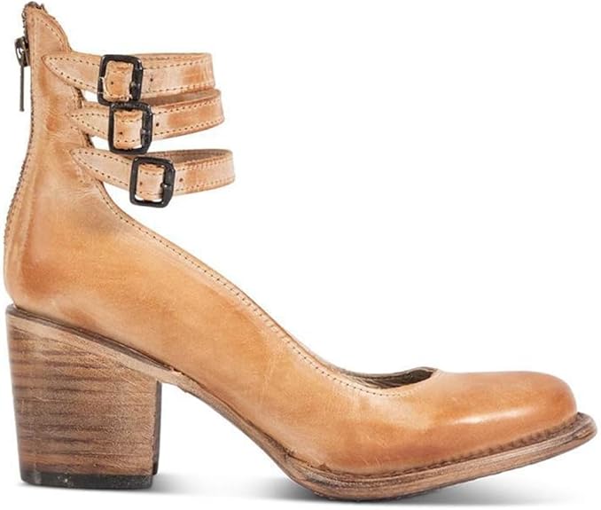 getmorebeauty Women's Chunky Closed Toe Low Block Heels Women Pumps