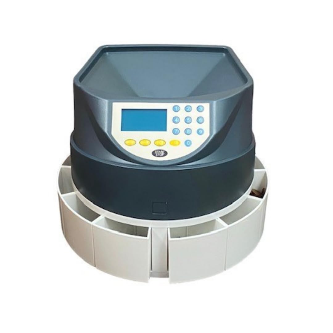 Cashtec CT450 Coin Sorter Counting Speed:Up to 400-600 Coins per min Sorts up to 1300 Mixed Coins Metal Sorting Plate for Durability