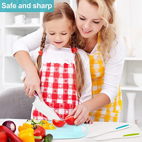Dikako Kids Knife 3-Piece With Cutting Board - Toddler Knife Set Children's Cooking Nylon Knives - Serrated Edges And Firm Grip Suitable For Cutting Salad, Fruit, Cake, Lettuce (3 Sizes & Colors) #TOP5
