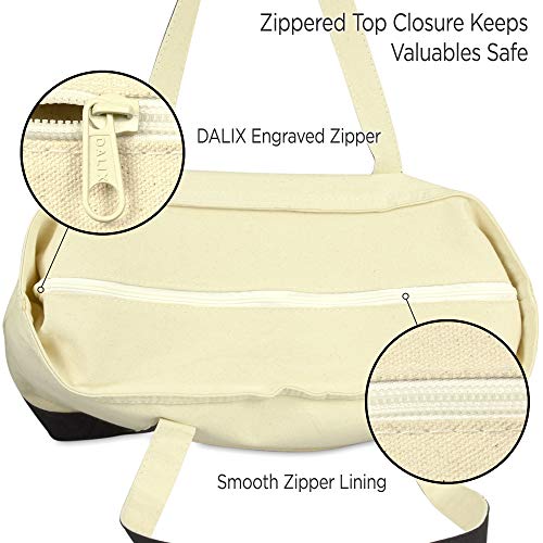 Bolso Tote DALIX Inicial E Negro miniatura 6