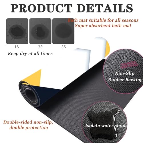 Bath mat para puerta de diatomita absorbente y de secado rápido 4