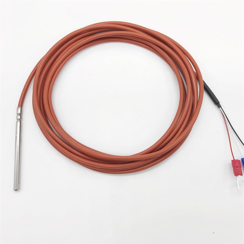 Pt1000 RTD 3-Wire Temperature Sensor with 3 Meters Silicone Cable Probe 4mm×60mm