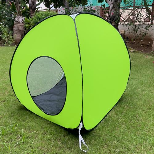 Image of Play House Foldable One Side Round Tent House for Kids Lightweight and Portable |Foldable Tent House for Kids Activity Indoor Outdoor |Play Tent House for Multi Purpose| Play Tent House (Green-2)