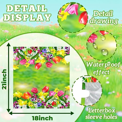 JYKCUL Spring Mailbox Covers Magnetic Letter Post Box Cover Wrap Decoration Welcome Home Garden Outdoor Yard Outside Farmhouse Home Decor 21\" Lx 18\" W