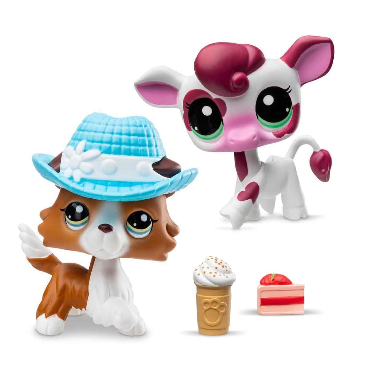 Littlest Pet Shop Minis 2er Set Figuren S3-151&150 Collie Hund und Kuh