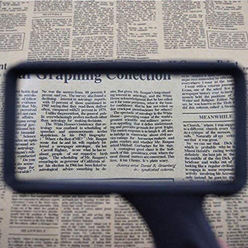 Loupe rectangulaire portable pour déchiffrer petits caractères 10X