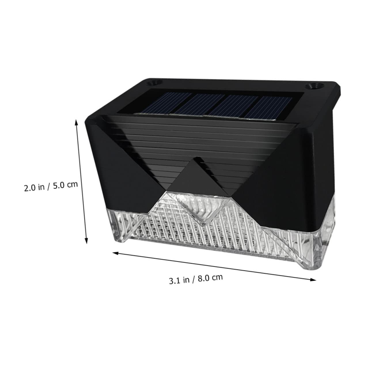 DECOMELODY 4-Pack Solar Step Lights Waterproof Ip65 Outdoor Garden Pathway Lights for Stairs Stairway Lamps
