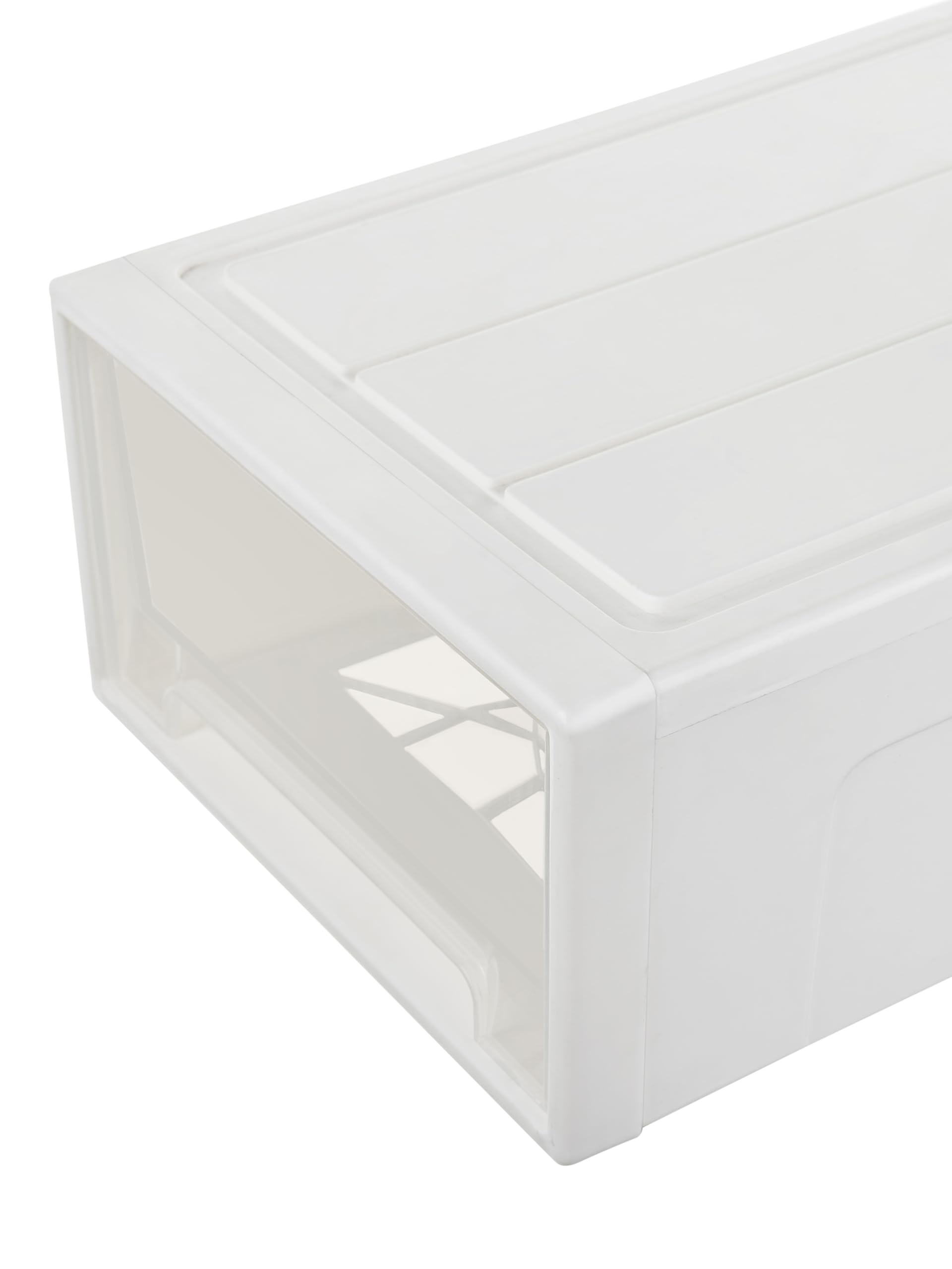 Cassettiera Impilabile 14L X 3 - Organizzatore Plastica Bianco Per Ufficio O Casa, Facile Da Pulire - Foto 13