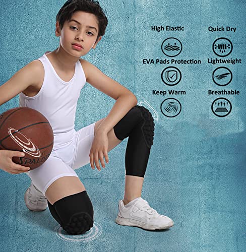 Topeter Impact Compression Knee Pads Youth Girls Protective Knee Pads For Basketball Soccer Baseball Wrestling Volleyball Football Pink Yl #TOP2