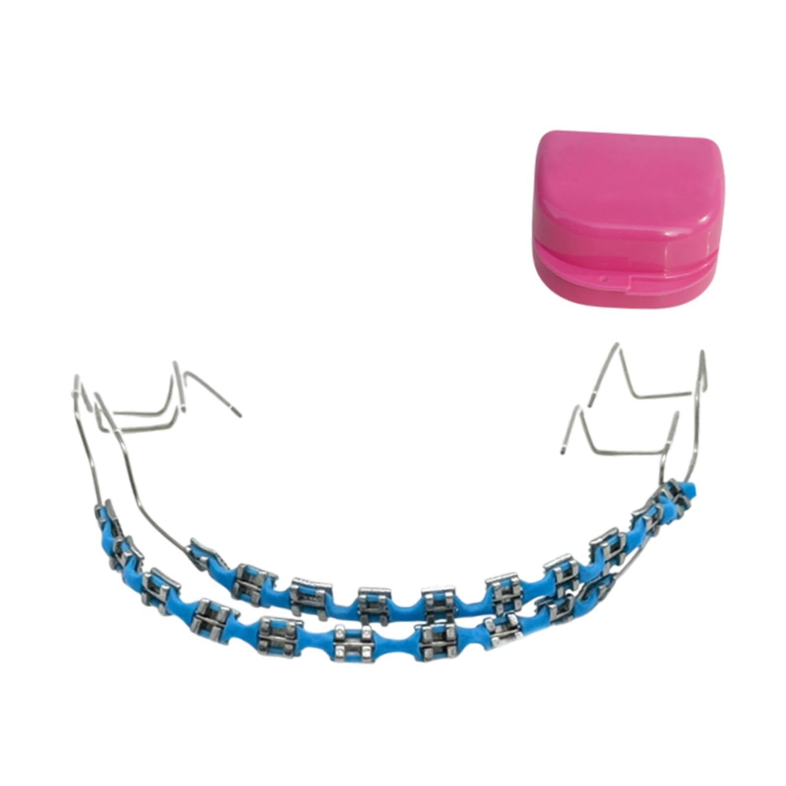Temporary Tooth Decoration Comfortable Brace Chain Practice Props for Adults Blue-image-36