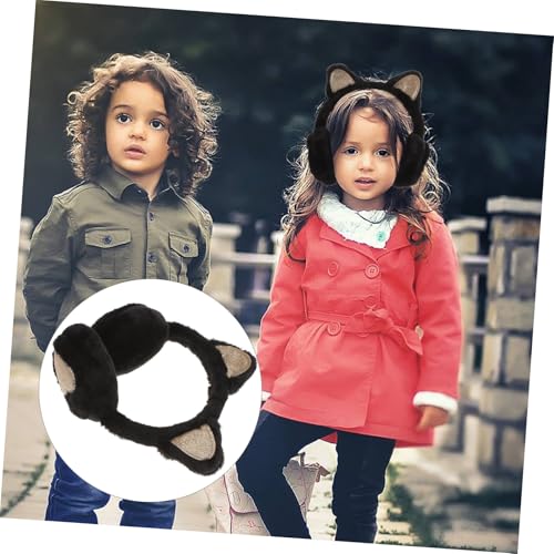 KESYOO Winter Earmuffs with Plush Cat Ears Soft Windproof Outdoor Ear Warmers for Boys and Comfortable Skin-friendly Cover for Cold Weather Protection3
