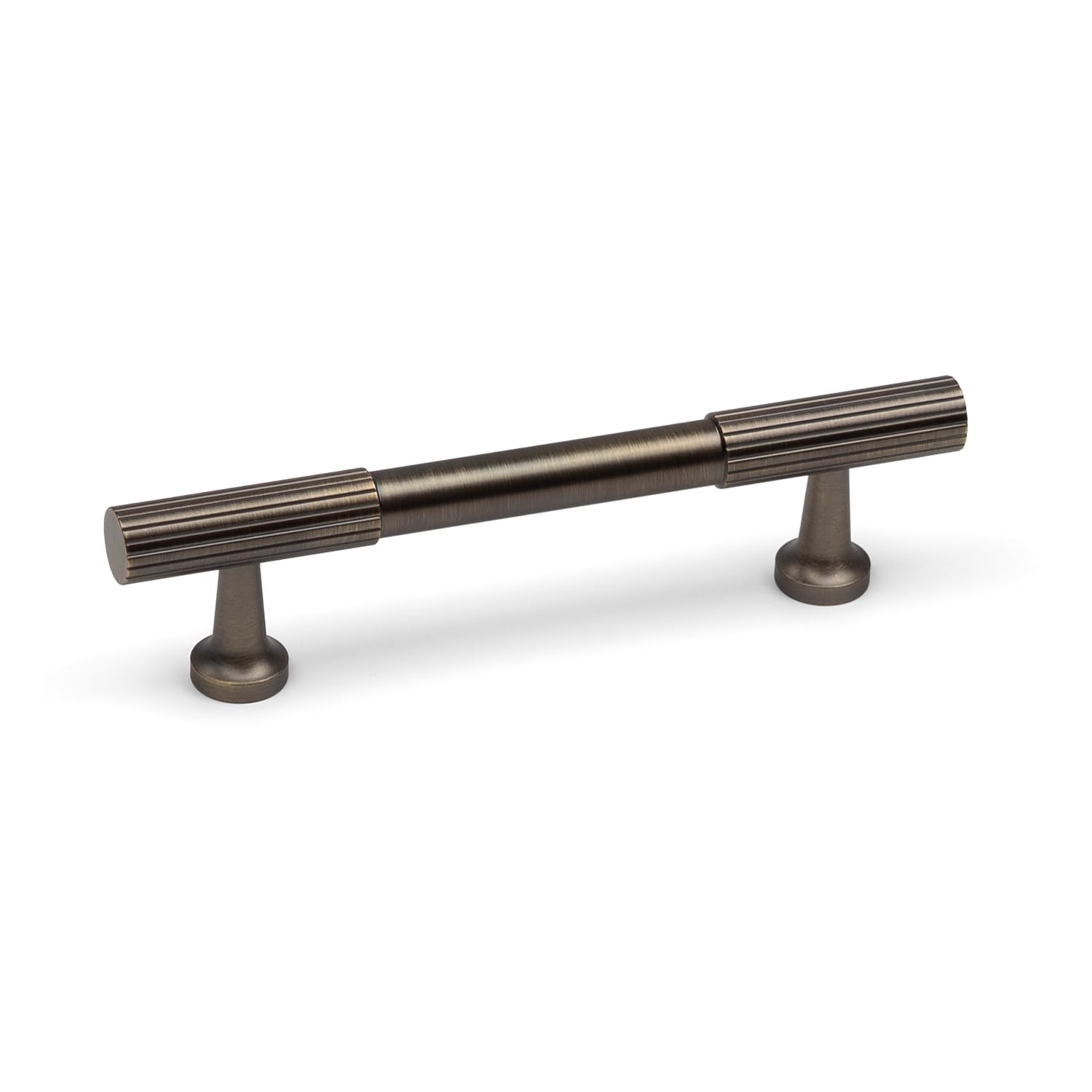 Handle & Home Antique Brass 96Mm Reeded Cabinet Handle Cabinet Handle Drawer Cupboard Hardware
