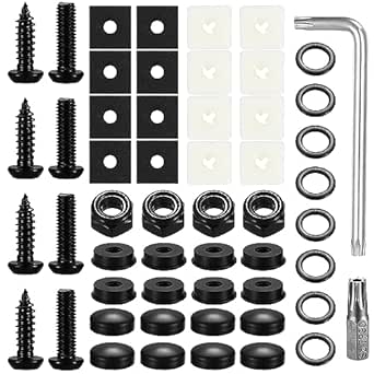 Dress Up Bolts 20Pcs/Set Bumper Fender Washers Engine Bay Fasteners M6 JDM Fender Washer Kit-Black In | Whizz Cover Bolts Gold Washers - Foto 7