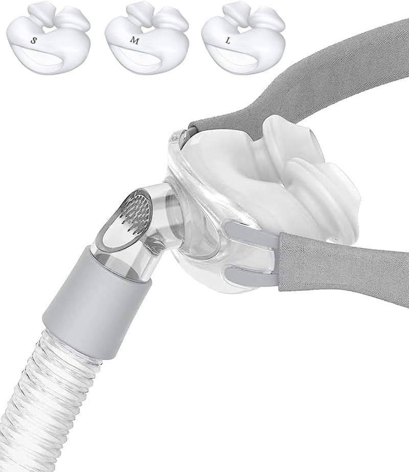 Nasal Pillow, CPAP Nasal Mask Frame System Assembly, Small, Medium, and Large Nose Nasal Pillow cpap mask