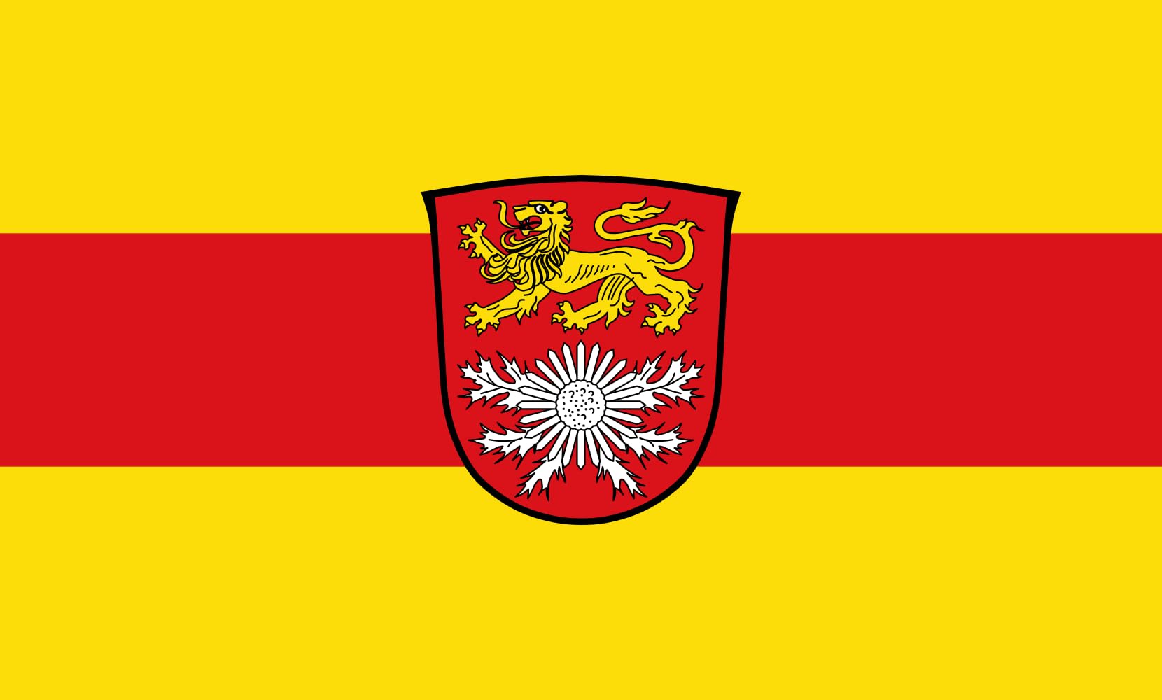 Drapeau Large Pollenfeld 1.35m² : Finis les Drapeaux Paysages Déchirés par le Vent Extérieur