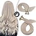 Moresoo I Tip Hair Extensions Human Hair Keratin Hair Extensions Colored #60A White Blonde Human Hair Itip Blonde 20 Inch Silky Straight Fusion Hair Extensions Brazilian Hair 40g/50s Per Pack