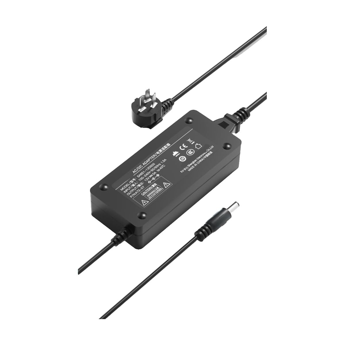 Adaptateur Secteur 12V 5A DC 5,5x2,5mm 2,5m