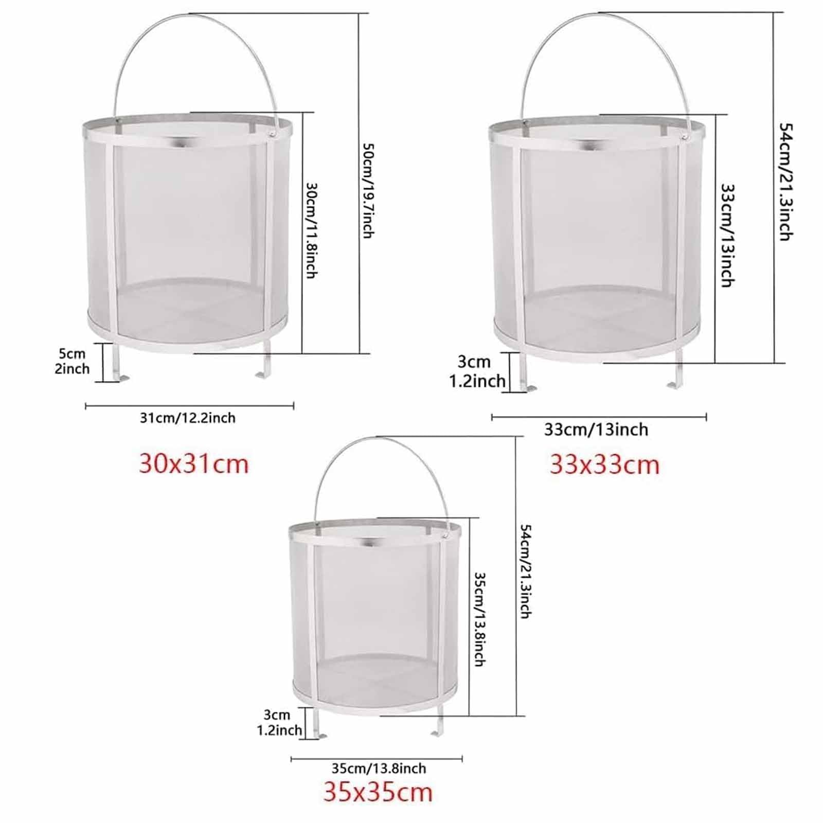 Wein- Und Bier-trockenhopfenfilter, 300 Mikron, Edelstahl 304, Für Selbstgebrautes Wein, Bier Und Tee (kesselbrühfilter) 33 * 33cm