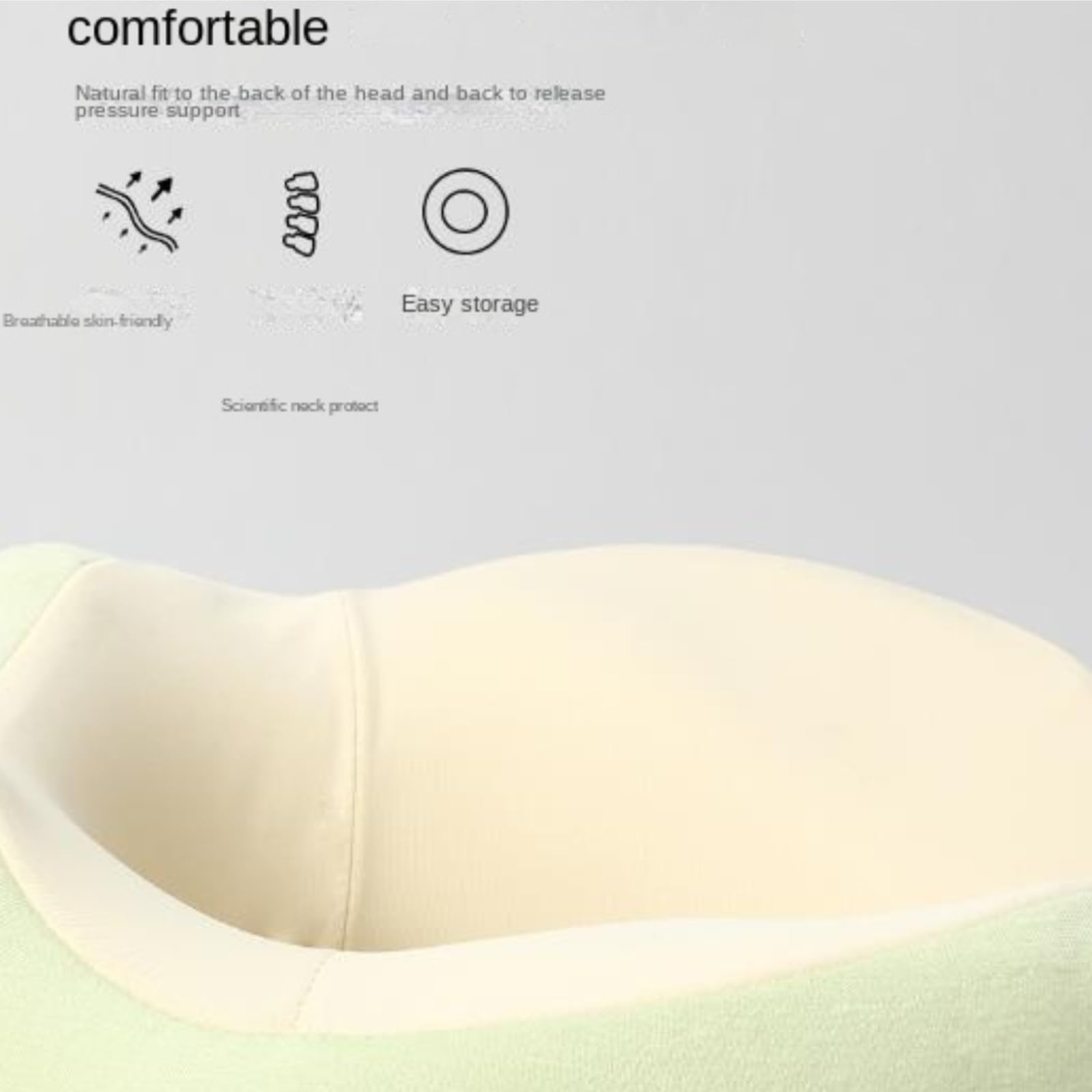 Almohada Viaje Relajarse Almohada De Cuello Viaje Portátil Desmontable En Forma U, Ajustable, Estilo Avión Ergonómica Oficina(Pink)