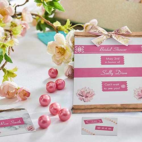 Image of Brother P-Touch Embellish White Print on Berry Pink Tape TZE-MQP55M - ~1 inch inch Wide x 13.1ft Long (24mm x 4m), TZeMQP55M