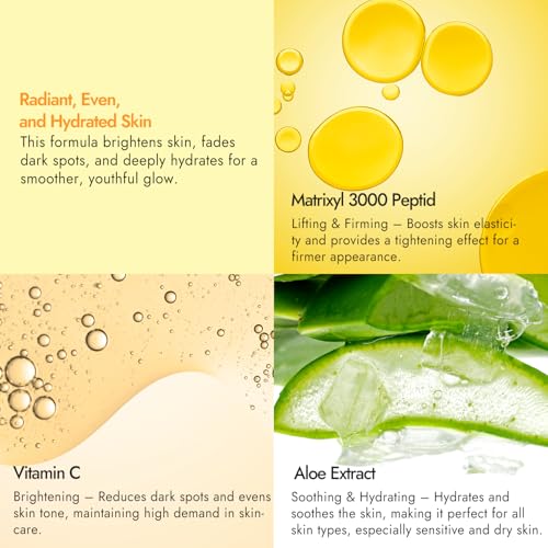 Epielle Complex Vitamin C 10% + Peptides Serum 3 fl.oz, Smoothing and Firming Formula for Dark Spots & Uneven Texture, Anti-Aging Serum for Face, Korean Skin Care for Glass Skin - Thumbnail 2