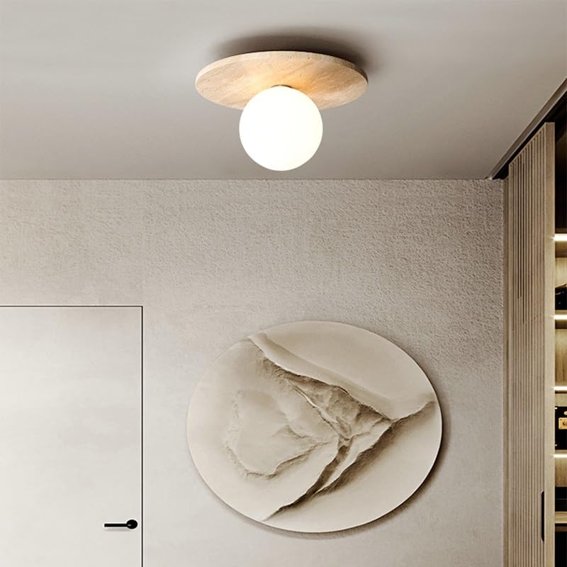 Plafonnier LED moderne crème et jaune pour couloir et magasin de vêtements