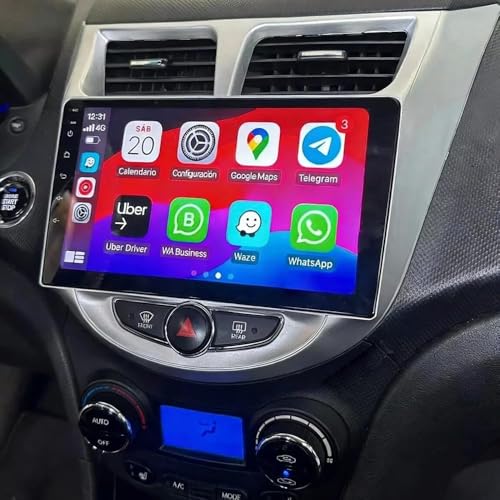 Image of 4+64G Android 15 Car Radio for Hyundai Accent 2012 2013 2014 2015 2016 2017, 5G WiFi 9 inch IPS Touch Screen Double Din Car Stereo with Wireless Carplay Android Bluetooth Backup Camera FM RDS Mirror Link