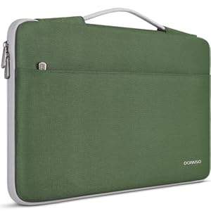 DOMISO 15.6 Zoll Laptoptasche Laptop Tasche Hülle Notebook Sleeve Case Kompatibel mit 16 zoll MacBook Pro M4 M3 M2/Pro Max,MacBook Pro M2,15-16 zoll Dell,Lenovo,Laptophülle mit Griff,Avocado Grün