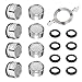 GoldOars 8PCS Filtro Grifo, M24 Difusor Grifo Rosca Ahorro de Agua Filtro Grifo de Agua Adecuado para Cocina, Baño, Filtración de Fregadero(8PCS Filtro Grifo + 8Pcs Junta de Goma +1Pcs Llave Inglesa)